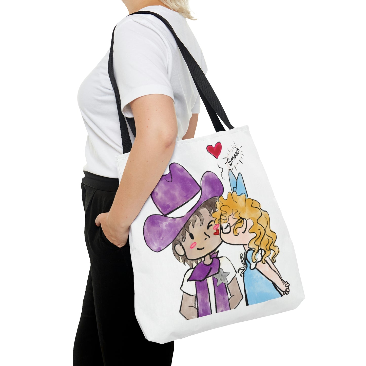 Purple Cowboy Tote Bag (AOP)