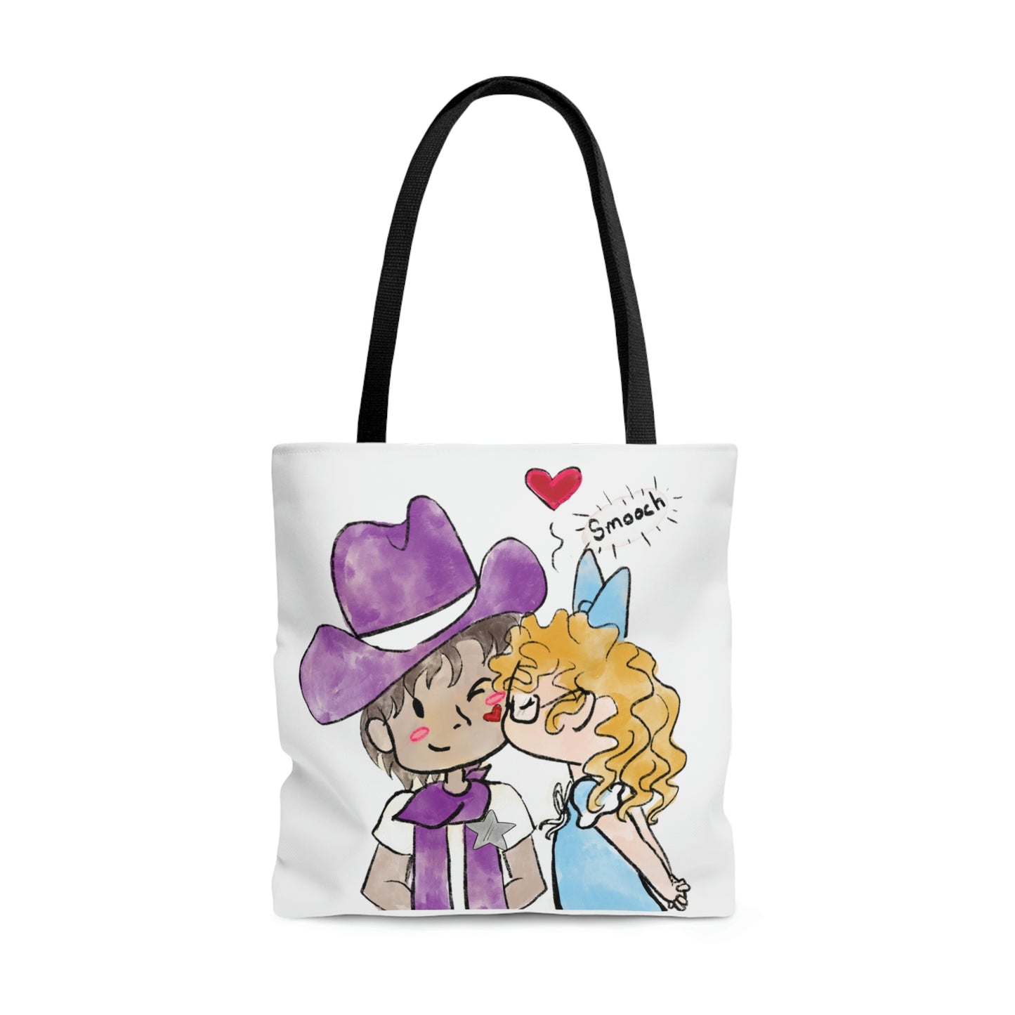 Purple Cowboy Tote Bag (AOP)