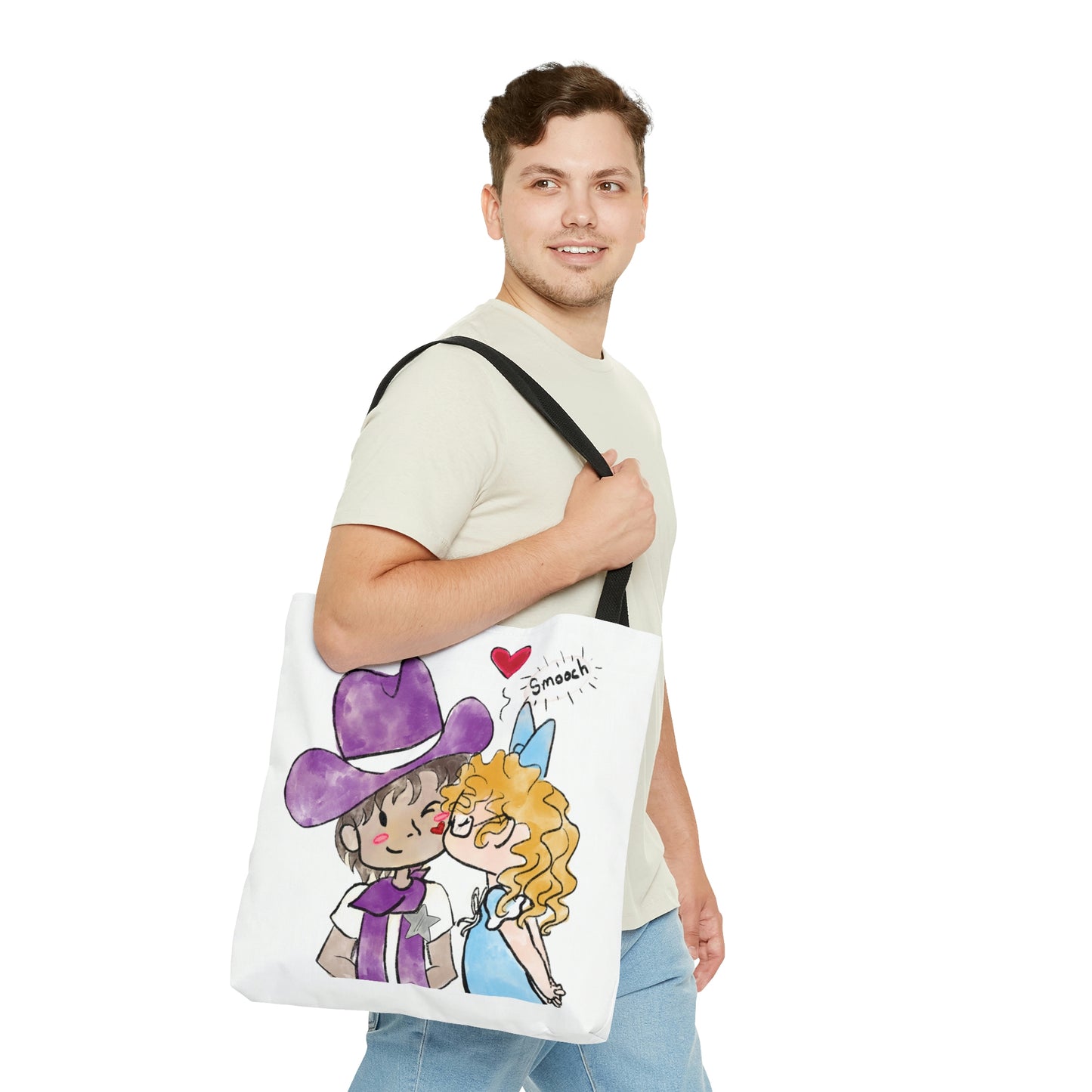 Purple Cowboy Tote Bag (AOP)